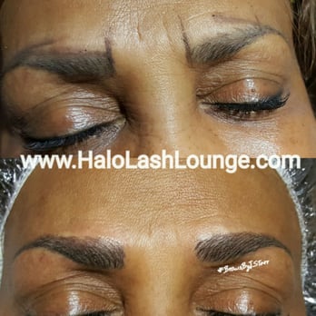 Halo Studio - Top photo is healed brows bottom photo is touch-up of 3D eyebrow embroidery #3DBrows  #microbladingatlanta  #eyebrowsonfleek - Eyelash Service Near Me - Atlanta, Georgia