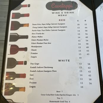 Cavatappi NYC - Wine Menu - Italian Near Me - Brooklyn, New York