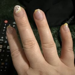 Cracked dipped manicure