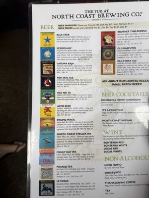 Menu photo 2 The Pub at North Coast Brewing Fort Bragg, CA Menu photo 2 The Pub at North Coast Brewing Fort Bragg, CA