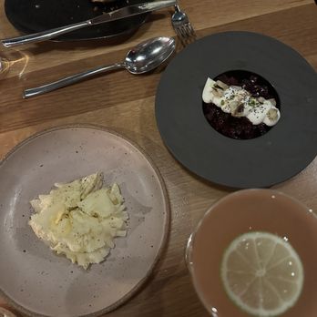 Rooster & Owl - cacio e pepe pears & beet salad - New American Near Me - Washington, DC, District of Columbia