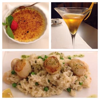 U Emy Destinnové - Risotto with scallops, creme brulé and a Gimlys cocktail - French Near Me - Prague, Puerto Rico U Emy Destinnové - Risotto with scallops, creme brulé and a Gimlys cocktail - French Near Me - Prague, Puerto Rico