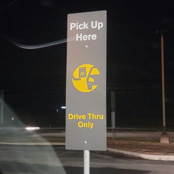 McDonald's - a pick up here sign on the side of the road - Fast Food Near Me - Syracuse, New York McDonald's - a pick up here sign on the side of the road - Fast Food Near Me - Syracuse, New York
