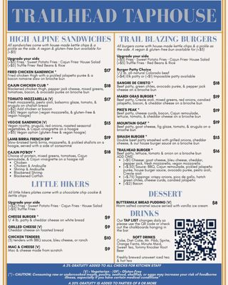 Menu photo 3 Trailhead Taphouse & Kitchen Golden, CO