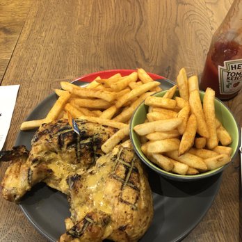 Nando's - 1/2 chicken with 2x Peri Chips (Ordered as two 1/4 chickens to use green reward) RRP £11.70 - Chicken Shop Near Me - Sheffield, XSY