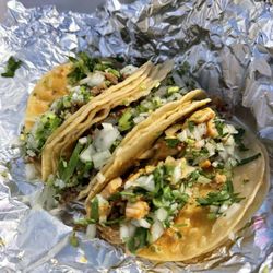 Chicken & steak tacos