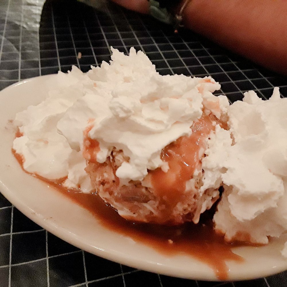 Uncle Julio's - Mini cajeta for dessert ($3.50), a perfect portion of vanilla ice cream rolled in toasted coconut, with caramel sauce and whipped cream! - Mexican Near Me - Lombard, Illinois Uncle Julio's - Mini cajeta for dessert ($3.50), a perfect portion of vanilla ice cream rolled in toasted coconut, with caramel sauce and whipped cream! - Mexican Near Me - Lombard, Illinois