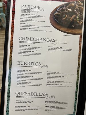 Menu photo 2 Las Margaritas Van Buren, MO