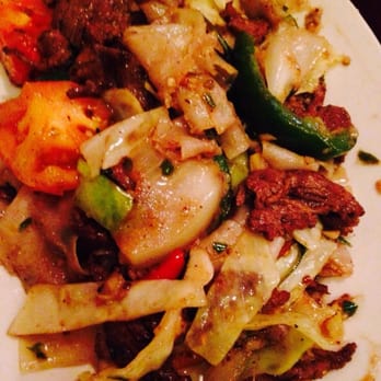Roat Osha - Drunken noodles with beef. Spicy level 4. Delicious!!! - Thai Near Me - Minneapolis, Minnesota Roat Osha - Drunken noodles with beef. Spicy level 4. Delicious!!! - Thai Near Me - Minneapolis, Minnesota