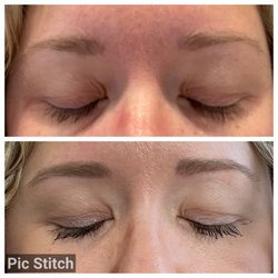 Branches of Beauty - Before eyebrows are on top and after microblading is on the bottom.