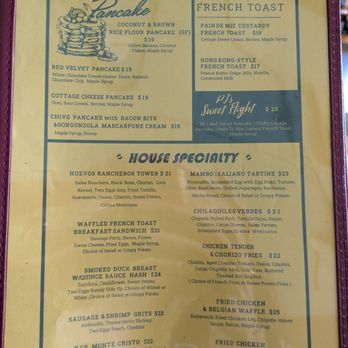 Plain Jane - Panckae, French Toast, House Specialty menu. Thu lunch 2025-03-20 - Breakfast & Brunch Near Me - San Francisco, California