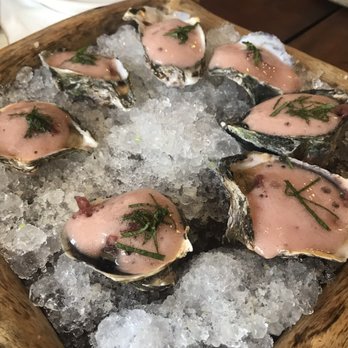 The Pig Out Bistro - Oysters mignonette. Sauce foam is really really sweet. - Bistros Near Me - Malay, AKL The Pig Out Bistro - Oysters mignonette. Sauce foam is really really sweet. - Bistros Near Me - Malay, AKL