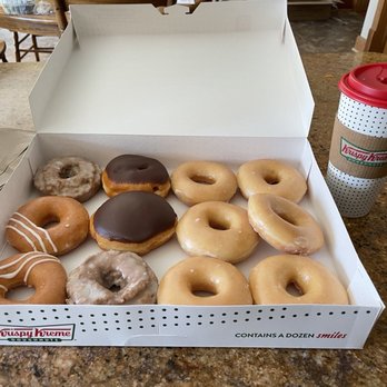 Krispy Kreme - The variety I brought home with my coffee - Donuts Near Me - Akron, Ohio