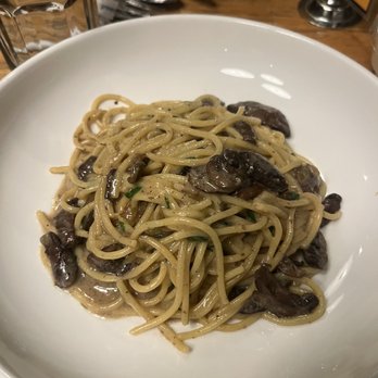 Forma Pasta Factory - Fettuccine Funghi with GF spaghetti - Italian Near Me - Brooklyn, New York Forma Pasta Factory - Fettuccine Funghi with GF spaghetti - Italian Near Me - Brooklyn, New York