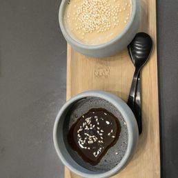 Shio Koji Ice Cream and Black Sesame Mousse