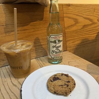 The Mill - Ice Coffee and Tahini Chocolate chip cookie - Coffee & Tea Near Me - San Francisco, California The Mill - Ice Coffee and Tahini Chocolate chip cookie - Coffee & Tea Near Me - San Francisco, California