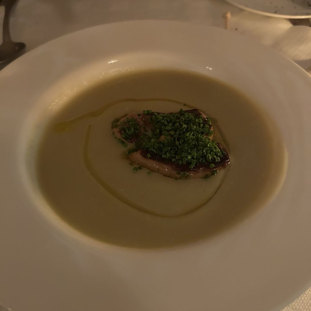 Zimmi's - Artichoke Soup With Foie Gras - American Near Me - New York, New York Zimmi's - Artichoke Soup With Foie Gras - American Near Me - New York, New York