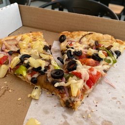 two slices of pizza
