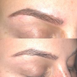 Bombshell Beauty Microblading & Permanent Cosmetics - Bottom: Before ... Top: After