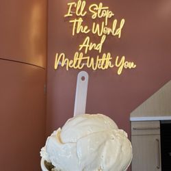 Chantilly Ice Cream - Double scoop, bottom - cookies and cream, top sea salt caramel