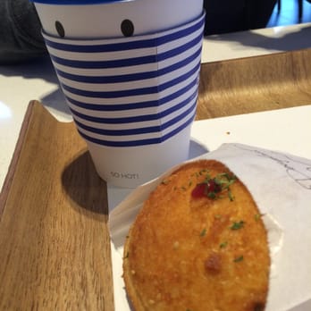 Paris Baguette - Hot milk tea with a curry croquette - Bakeries Near Me - Cambridge, Massachusetts Paris Baguette - Hot milk tea with a curry croquette - Bakeries Near Me - Cambridge, Massachusetts