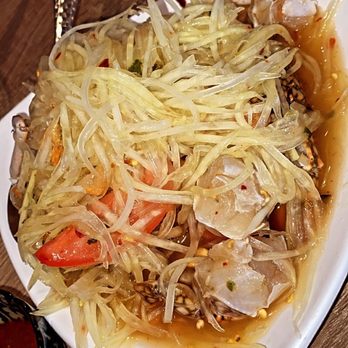 Cancoon Thai Restaurant - Thai papaya salad with raw crab Som Tum Thai Salad - Thai Near Me - Bellflower, California Cancoon Thai Restaurant - Thai papaya salad with raw crab Som Tum Thai Salad - Thai Near Me - Bellflower, California