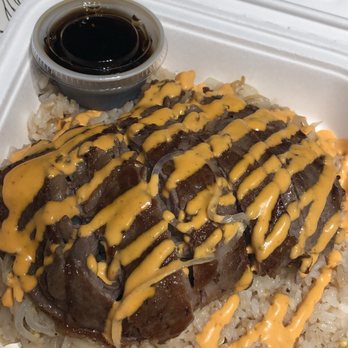 Teppanyaki Farmer - steak roll with spicy sauce and garlic rice w/ no salad!!! ($13) - Teppanyaki Near Me - Honolulu, Hawaii Teppanyaki Farmer - steak roll with spicy sauce and garlic rice w/ no salad!!! ($13) - Teppanyaki Near Me - Honolulu, Hawaii