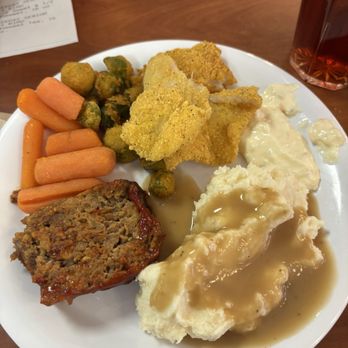 Golden Corral Buffet & Grill - Meatloaf, Steamed Carrots, fried okra, Fried Fish, Mashed Potatoes with Gravy - Buffets Near Me - Johnson City, Tennessee Golden Corral Buffet & Grill - Meatloaf, Steamed Carrots, fried okra, Fried Fish, Mashed Potatoes with Gravy - Buffets Near Me - Johnson City, Tennessee