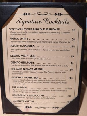 Menu photo 1 General's Restaurant Galena, IL