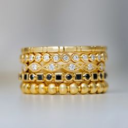 Bromberg's & - Discover gold and diamond stack bands by Sethi Couture at Bromberg's!