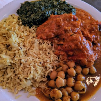 Jackson Diner - Buffet Hodgepodge: Lemon Rice, Sag Paneer, Chicken Tikka Masala, Chana Masala - Indian Near Me - Jackson Heights, New York Jackson Diner - Buffet Hodgepodge: Lemon Rice, Sag Paneer, Chicken Tikka Masala, Chana Masala - Indian Near Me - Jackson Heights, New York