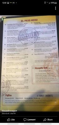 Menu photo 4 El Paso Mexican Grill Shreveport, LA Menu photo 4 El Paso Mexican Grill Shreveport, LA