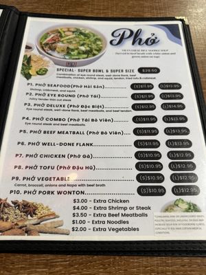 Menu photo 1 Phở & Grill Sylva, NC
