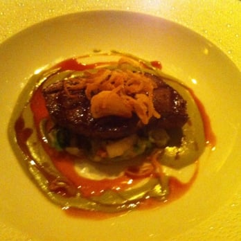 Charleston - Buffalo Tenderloin with Cabbage, Crispy Shallots and Poblano Cream - New American Near Me - Baltimore, Maryland Charleston - Buffalo Tenderloin with Cabbage, Crispy Shallots and Poblano Cream - New American Near Me - Baltimore, Maryland