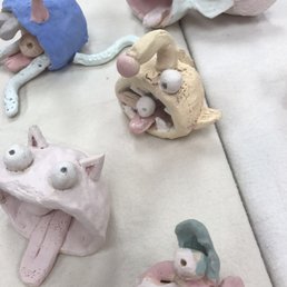 clay-art the kids made during summer camp