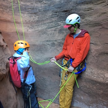 Zion Adventures - Michael showing Jack the ropes!! - Hiking Near Me - Springdale, Utah Zion Adventures - Michael showing Jack the ropes!! - Hiking Near Me - Springdale, Utah