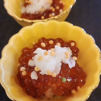 Sushi Murayama - Ikura with grated mountain yam - Sushi Bars Near Me - Honolulu, Hawaii Sushi Murayama - Ikura with grated mountain yam - Sushi Bars Near Me - Honolulu, Hawaii