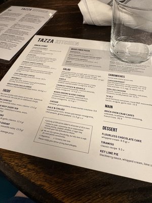 Menu photo 1 Tazza Kitchen Village District Raleigh, NC