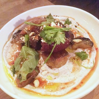 Jellyfish Crudo + Charbon - Charcoaled beets & sumac sour cream - Modern European Near Me - Montreal, Quebec Jellyfish Crudo + Charbon - Charcoaled beets & sumac sour cream - Modern European Near Me - Montreal, Quebec
