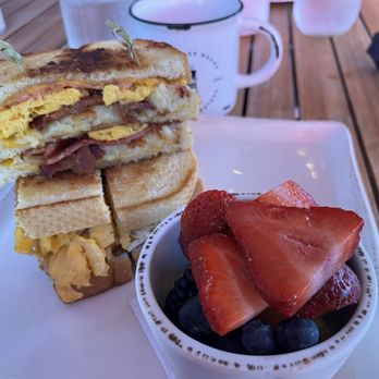 Monica's Livermore - Big A** Sandwich with fruit - Breakfast & Brunch Near Me - Livermore, California Monica's Livermore - Big A** Sandwich with fruit - Breakfast & Brunch Near Me - Livermore, California