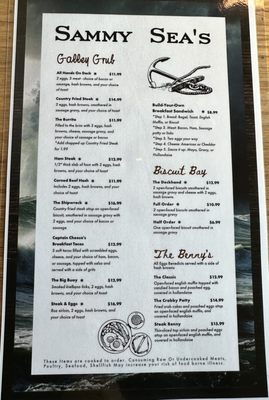 Menu photo 1 Sammy Sea’s Wilmington, NC Menu photo 1 Sammy Sea’s Wilmington, NC