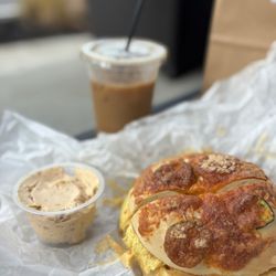 The Corner Bodega, Chili crunch schmear. Vietnamese coffee