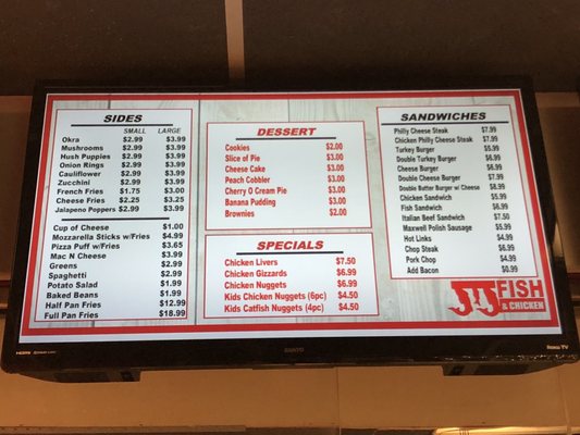 Menu photo 2 JJ's fish and Chicken Waukegan, IL