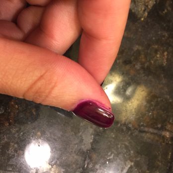Color New Spa Nails - Messy job and painted skin and cuticle - Nail Salons Near Me - Dallas, Texas