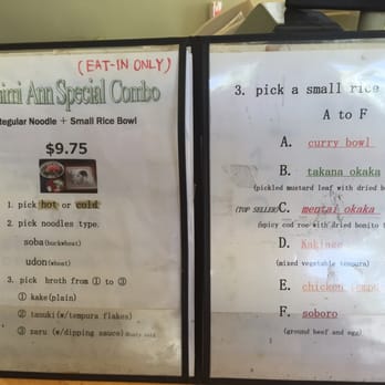 Ichimi Ann - Combo menu - Japanese Near Me - Torrance, California Ichimi Ann - Combo menu - Japanese Near Me - Torrance, California