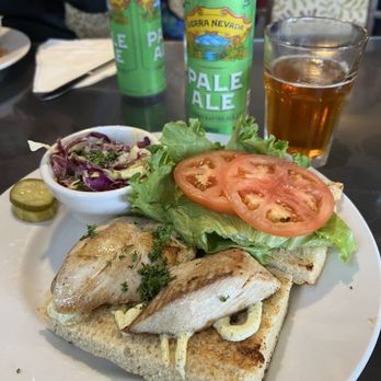 Kula Bistro - Grilled mahi mahi sandwich with our cold beers from Morihata Store across the street! - Italian Near Me - Kula, Hawaii Kula Bistro - Grilled mahi mahi sandwich with our cold beers from Morihata Store across the street! - Italian Near Me - Kula, Hawaii