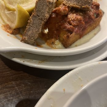 Olive Garden Italian Restaurant - SOME of the food we trashed. GRAINY "medium well steak" under cooked pasta. - Italian Near Me - Brooklyn, New York Olive Garden Italian Restaurant - SOME of the food we trashed. GRAINY "medium well steak" under cooked pasta. - Italian Near Me - Brooklyn, New York