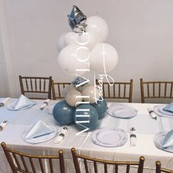 Jadore Party Decor - Over the moon baby shower decor Details::Tableware set up, hanging decor, centerpieces