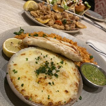 Pacific Catch - Striped Sea Bass, Kimchi Fried Rice, Crab Mashed Potatoes - Sushi Bars Near Me - Santa Clara, California