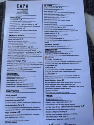 Menu photo 1 KAPA Bar & Grill Wailea, HI Menu photo 1 KAPA Bar & Grill Wailea, HI